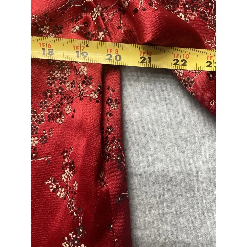 Vintage Ruth Norman NY Womens Jacket Medium Kimono Style Red Floral Made USA‎